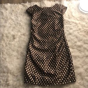 Satin polka dot dress